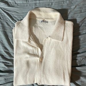 ZARA mesh oversized button up